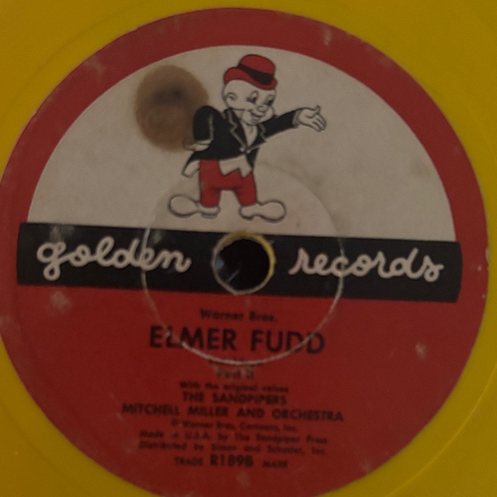 Elmer Fudd Yellow Vinyl Record plays beautifully